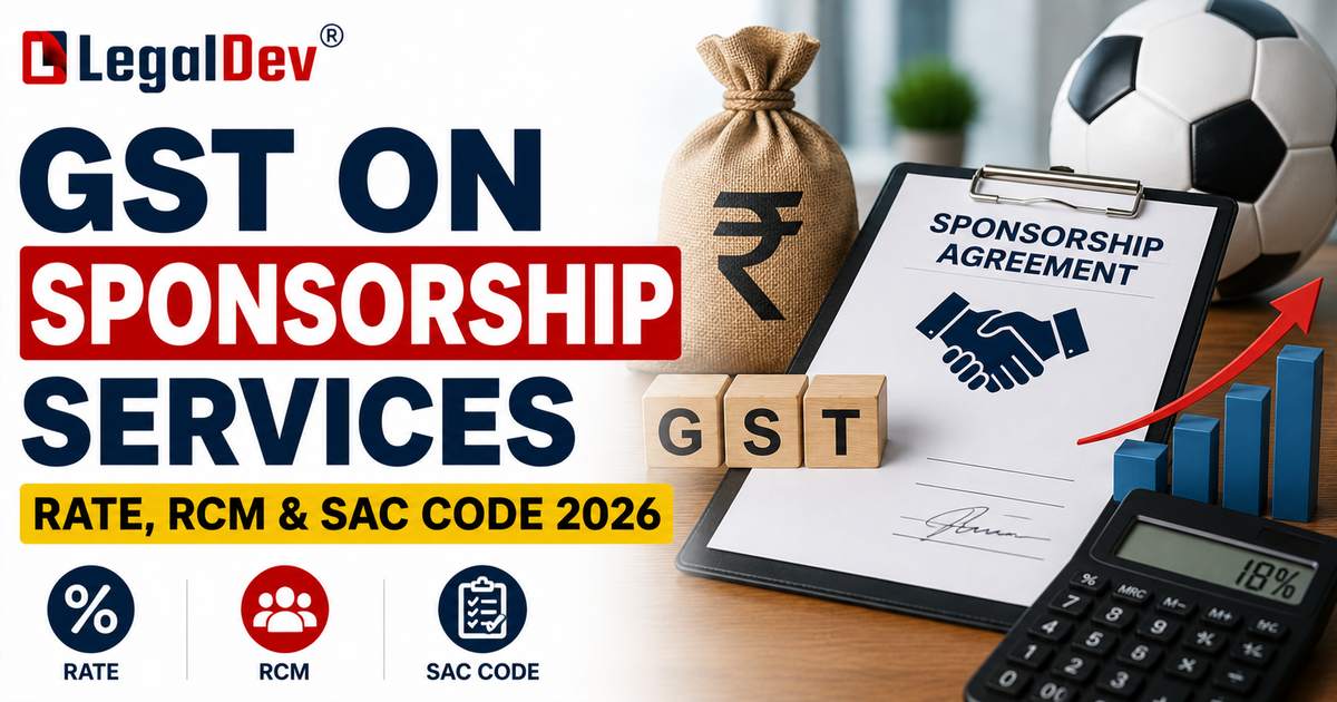 GST on Sponsorship Services Rate, RCM & SAC Code 2026